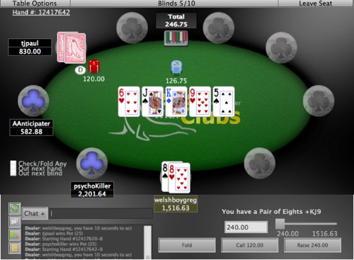 Original Seals With Clubs Poker Table Screenshot (2014)