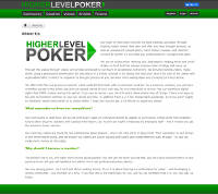 HigherLevelPoker.com About Page Screenshot Thumbnail