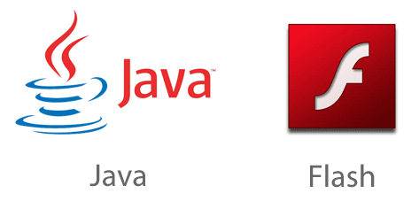 Java and Flash Logos
