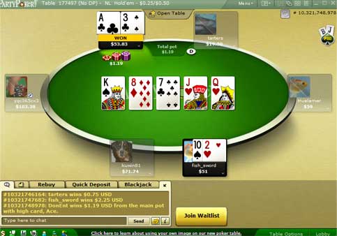 Party Poker Screenshot