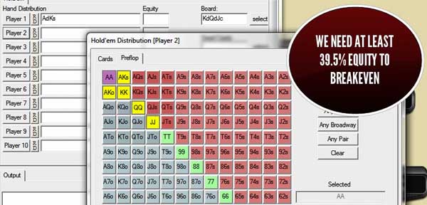 Equity Calculations Using PokerStove In A Tricky 3Bet Hand