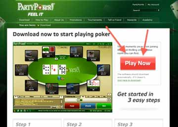 Poker Site Software Download Button