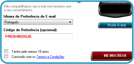 Código de Referência Full Tilt