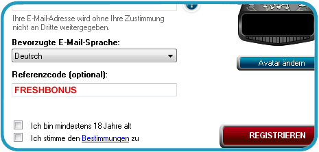 Full Tilt Referenzcode