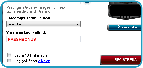 Full Tilt Värvningskod