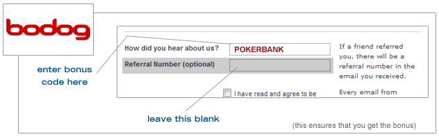 Bodog Referral Number