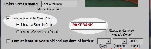Cake Poker Rakeback Code