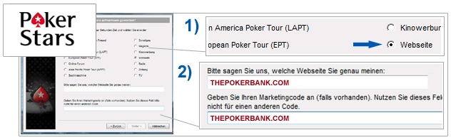 PokerStars Marketingcode