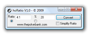 Percentage To Odds Percentage To Odds