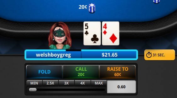 888 Poker Bet Slider