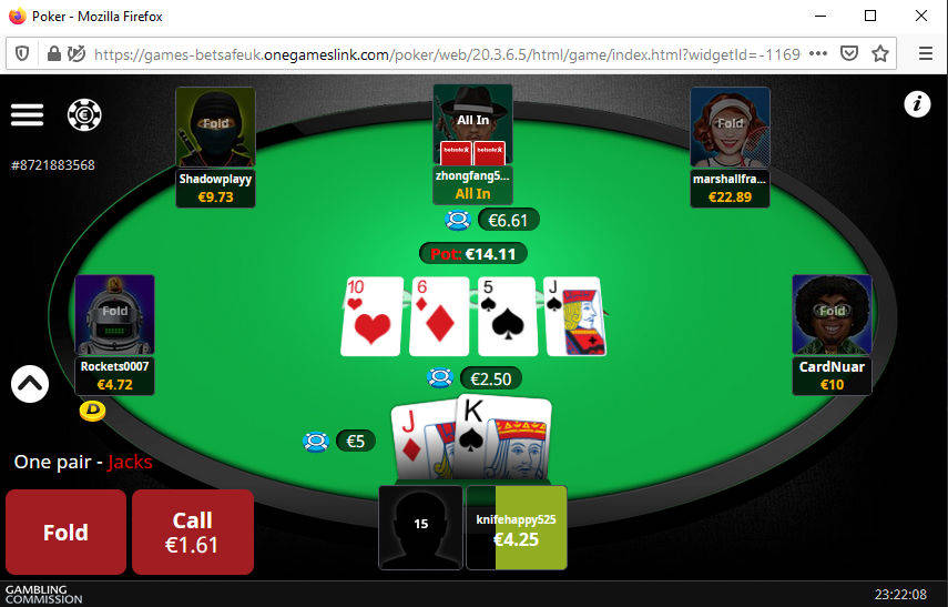 Betsafe Poker Instant Play Screenshot