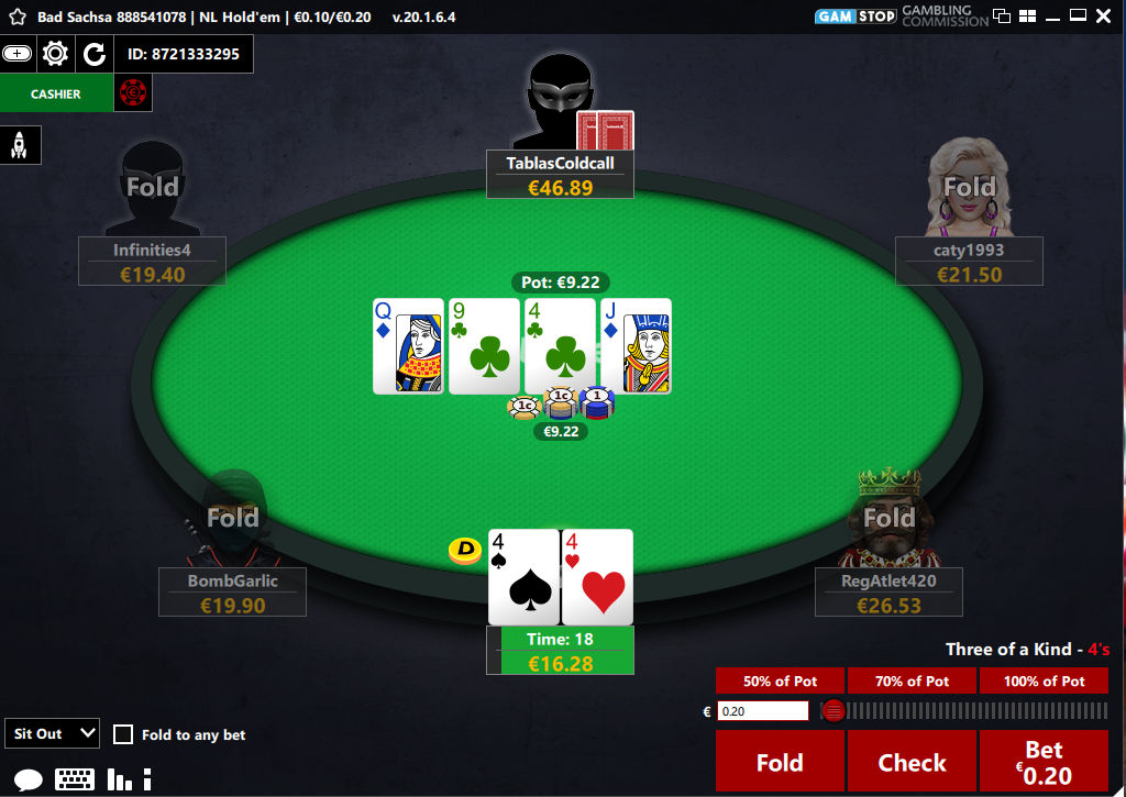 Betsafe Poker Table