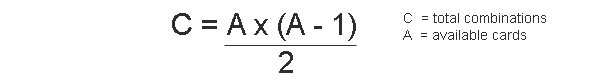 Hand Combinations Equation For Paired Hands